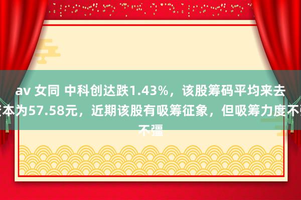 av 女同 中科创达跌1.43%，该股筹码平均来去资本为57.58元，近期该股有吸筹征象，但吸筹力度不彊