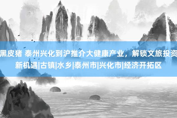 黑皮猪 泰州兴化到沪推介大健康产业，解锁文旅投资新机遇|古镇|水乡|泰州市|兴化市|经济开拓区