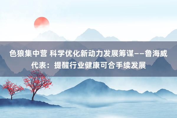色狼集中营 科学优化新动力发展筹谋——鲁海威代表：提醒行业健康可合手续发展